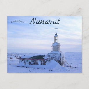 Oude stenen kerk Kugaaruk Nunavut Canada Briefkaart