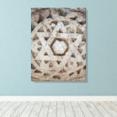 Oude Ster van David-uitgraving, Israël Canvas Afdruk (Insitu (Houten vloer))