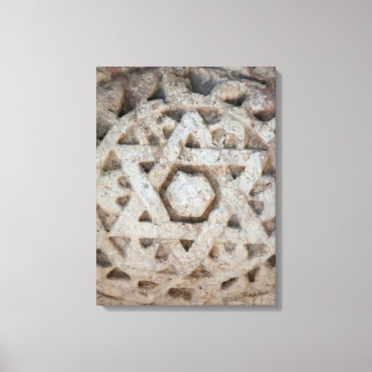 Oude Ster van David-uitgraving, Israël Canvas Afdruk (Voorkant)