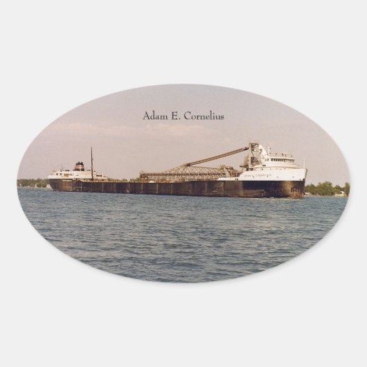 oude sticker Adam E. Cornelius (Voorkant)