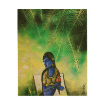 Oude stijl Aziatische vrouw muur kunst