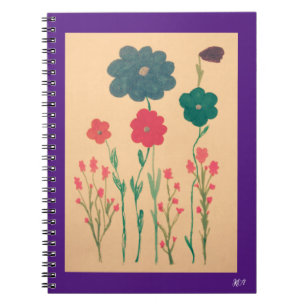 Oude stijl bloemennostalgie notitieboek
