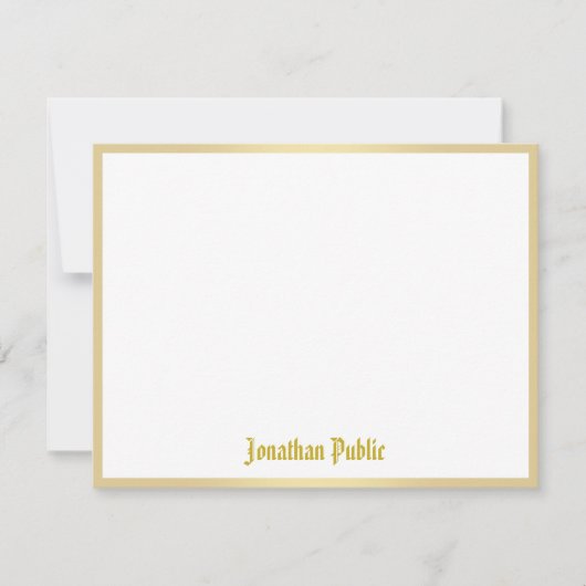 Oude stijl kalligrafie script Sjabloon gouden teks (Voorkant)