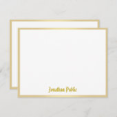 Oude stijl kalligrafie script Sjabloon gouden teks (Voorkant / Achterkant)