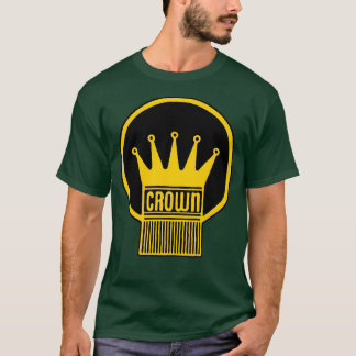Oude stijl Kroonzwart en geel T-shirt