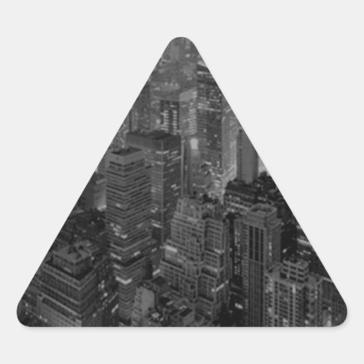  oude stijl New York City Script Driehoek Sticker (Voorkant)