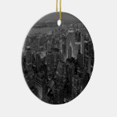  oude stijl New York City Script Keramisch Ornament (Rechts)