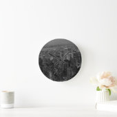  oude stijl New York City Script Ronde Klok (Huis)