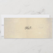 Oude Stijl Ticket Trouwuitnodiging Kaart (Achterkant)