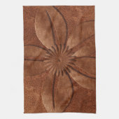 Oude stijlkoper, getextureerde ventilator theedoek (Verticaal)