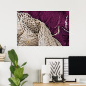 Oude Stof Textuur Abstracte Poster (Thuiskantoor)