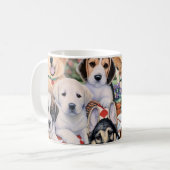 Oude Stoffen Hond Mok (Voorkant links)