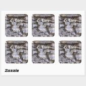 Oude Stone Wall Bladplaat Vierkante Sticker (Vel)
