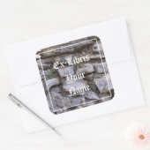 Oude Stone Wall Bladplaat Vierkante Sticker (Envelop)