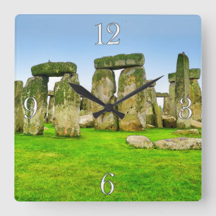Oude Stonehenge Standing Stones in Summer Art Vierkante Klok
