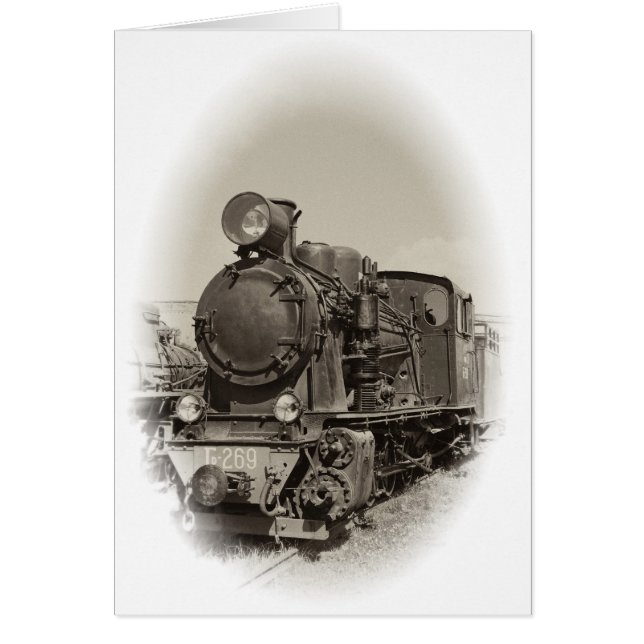 Oude stoomlocomotief (Voorkant)