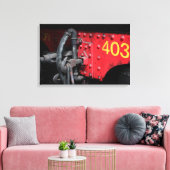 Oude stoomtrain Le Mastrou 403 stoommotorcanvas Canvas Afdruk (Insitu (Woonkamer))