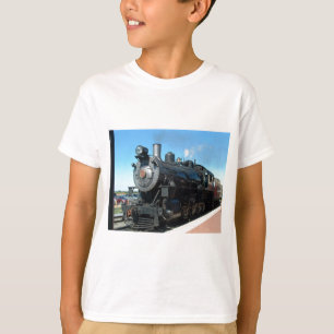 Oude stoomtrein Een van een soort foto-foto-foto T-shirt