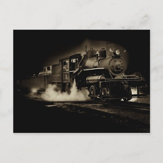 Oude stoomtrein langs de kust van Oregon - Briefkaart (Voorkant)