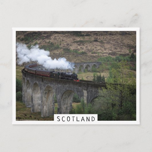 Oude stoomtrein op Glenfinnan Viaduct Briefkaart (Voorkant)