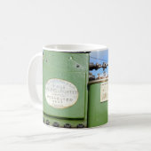 Oude stoomwals koffiemok (Voorkant links)