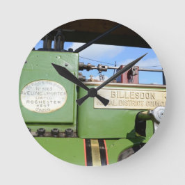 Oude stoomwals ronde klok