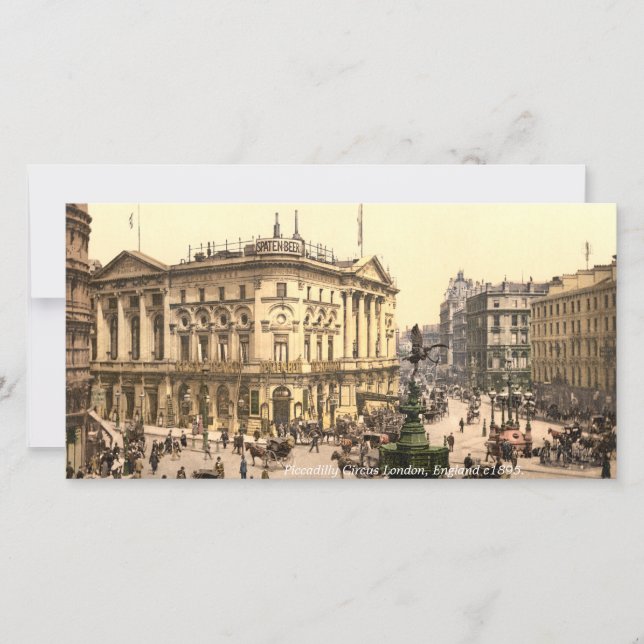 Oude straatbeeld van Piccadilly Circus in Londen (Voorkant)