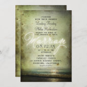 Oude  STRAND BRUILOFT UITNODIGINGEN (Voorkant / Achterkant)