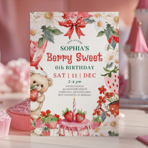 Oude Strawberry Berry Zoete 6e Verjaardag Kaart