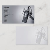 oude studio-microfoon visitekaartje (Voorkant / Achterkant)