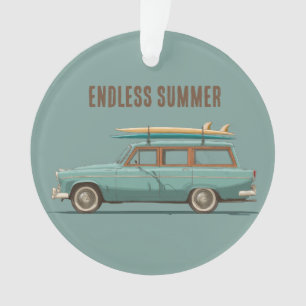 Oude Surf Wagon – Retro Strandauto Ornament