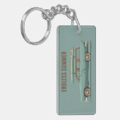 Oude Surf Wagon – Retro Strandauto Sleutelhanger (Voorkant Links)