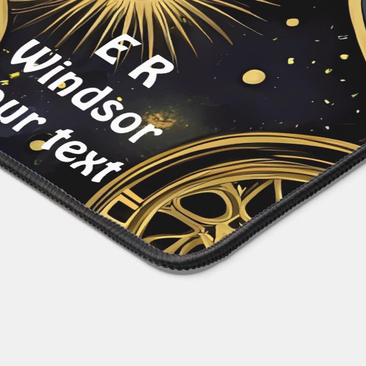 Oude symbolen in levendig abstract ontwerp bureaumat (Hoek)