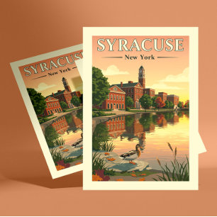 Oude Syracuse New York Briefkaart