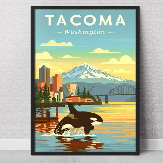 Oude Tacoma Washington Poster
