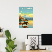 Oude Tacoma Washington Poster (Thuiskantoor)