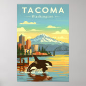 Oude Tacoma Washington Poster (Voorkant)