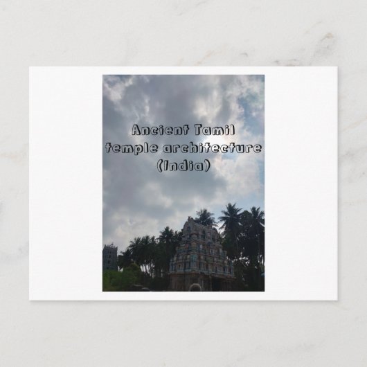 Oude Tamil-tempelarchitectuur (India) Briefkaart (Voorkant)