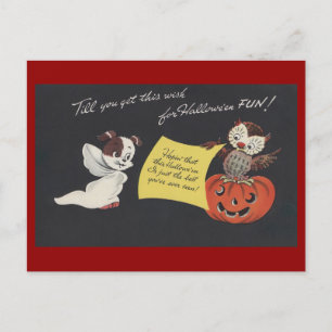 Oude Tante Halloween 10 Briefkaart
