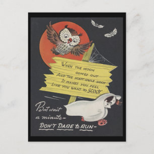 Oude Tante Halloween 9 Briefkaart