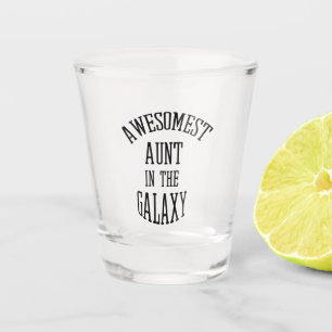 Oude tante in de melkweg shot glas