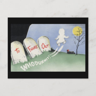 Oude Tante Spooky Halloween 8 Briefkaart