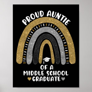 Oude tante van een middelbare school Afstuderen re Poster