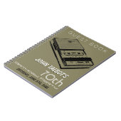 Oude taperecorder 70e verjaardagsfeestje gastboek notitieboek (Linkerzijde)