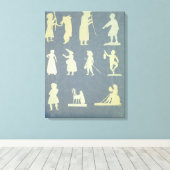 Oude tapes canvas afdruk (Insitu (Houten vloer))