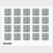 Oude tapes vierkante sticker (Vel)