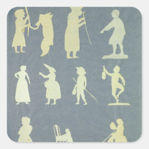 Oude tapes vierkante sticker