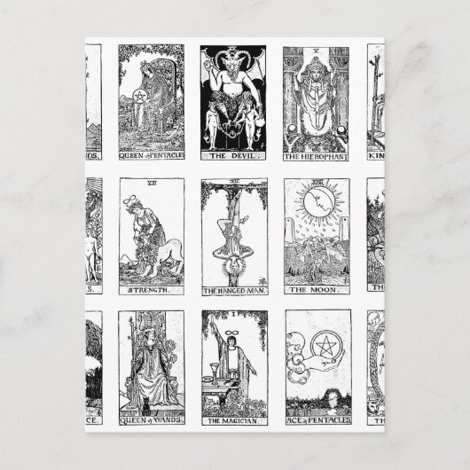 oude tarot briefkaart (Voorkant)