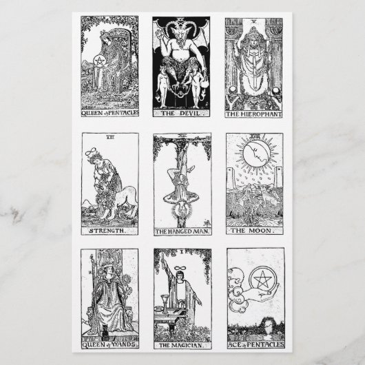 oude tarot briefpapier (Voorkant)