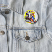 Oude Tattoo in de leeftijd Ronde Button 5,7 Cm (In situ)